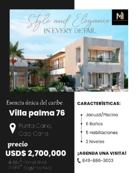 Vendo villa punta cana