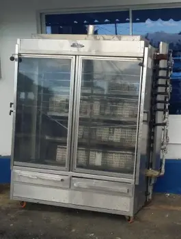 asador de pollo industrial americano de gas 80 pollos