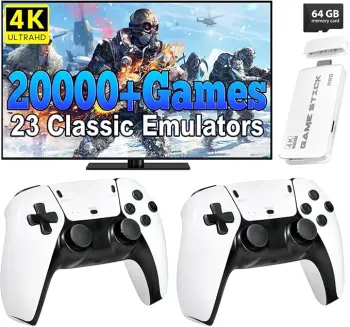 Consola de juegos retro hdmi 4k – 20000 juegos / 23 emuladores / 2 con