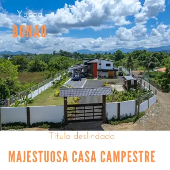 Majestuosa casa campestre en bonao