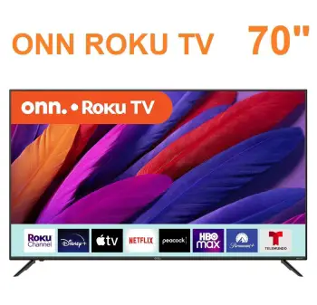 Televisor onn 70 pulgadas 4k hdr con roku smart nueva 34500
