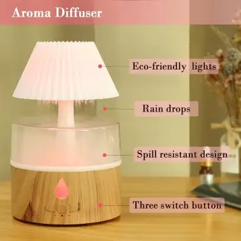Difusor de aroma tipo lámpara con efecto gotas de lluvia – aromaterapi