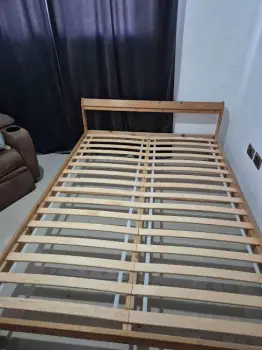 Cama full base tablillas luroy pino