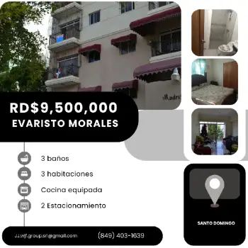 Clásico apartamento en evaristo morales