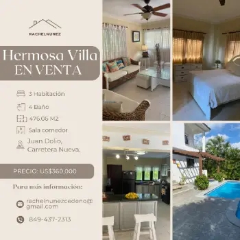 Villa de 3 habitaciones en venta en juan dolió.