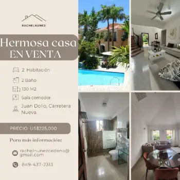 Apartamento de 2 habitaciones en venta en juan dolio.