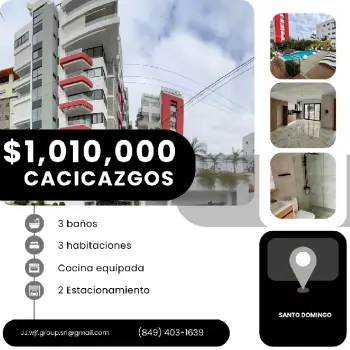 Lujoso penthouse en los cacicazgos. listo para entrega