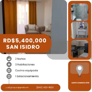 Vendo un apartamento nuevo en san isidro