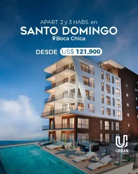 Apartamentos de 1 y 2 habitaciones frente al mar en boca chica