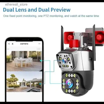 Camara wifi de exterior tipo domo 360 con alarma my-7150