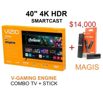 Tv smart vizio 40 pg 4k gaming  tv stick magis 14500