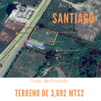 Terreno de 3692 mts2 ideal para uso comercial en santiago de los cabal