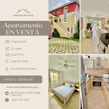 Apartamento en venta en cocotal punta cana.