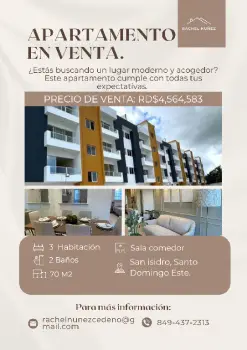 Apartamento en venta en san isidro.