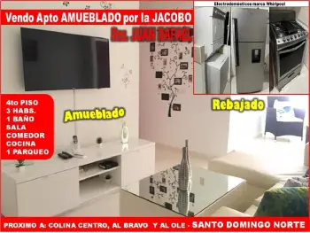 Res. juan rafael por la jacobo vendo apto rebajado 3 habs. y prox. al