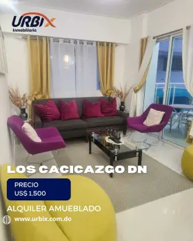 Apartamento amueblado en alquiler – los cacicazgos santo domingo  vive