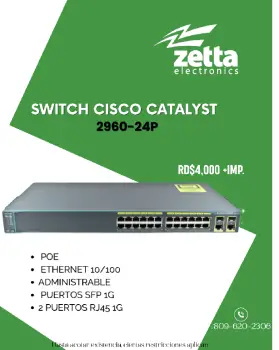 Switch cisco catalyst 2960-24p