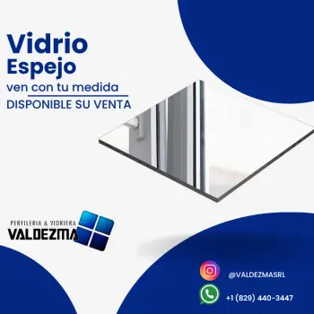 Vidrio espejo disponible