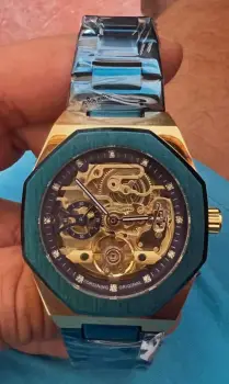 Reloj forsining cristal mineral resistente a rayaduras diseño transpar