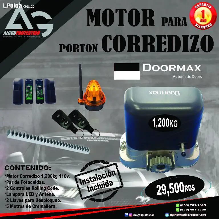 Motor DOORMAX portón marquesina Instalación Incluida Foto 6974093-2.jpg