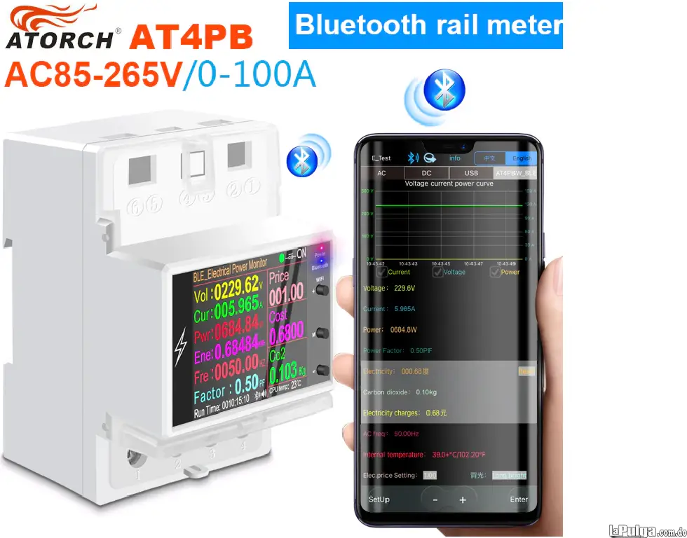 Monitor de corriente y voltaje 12 en 1 Din Rail AC 110V 220V Foto 7104200-1.jpg