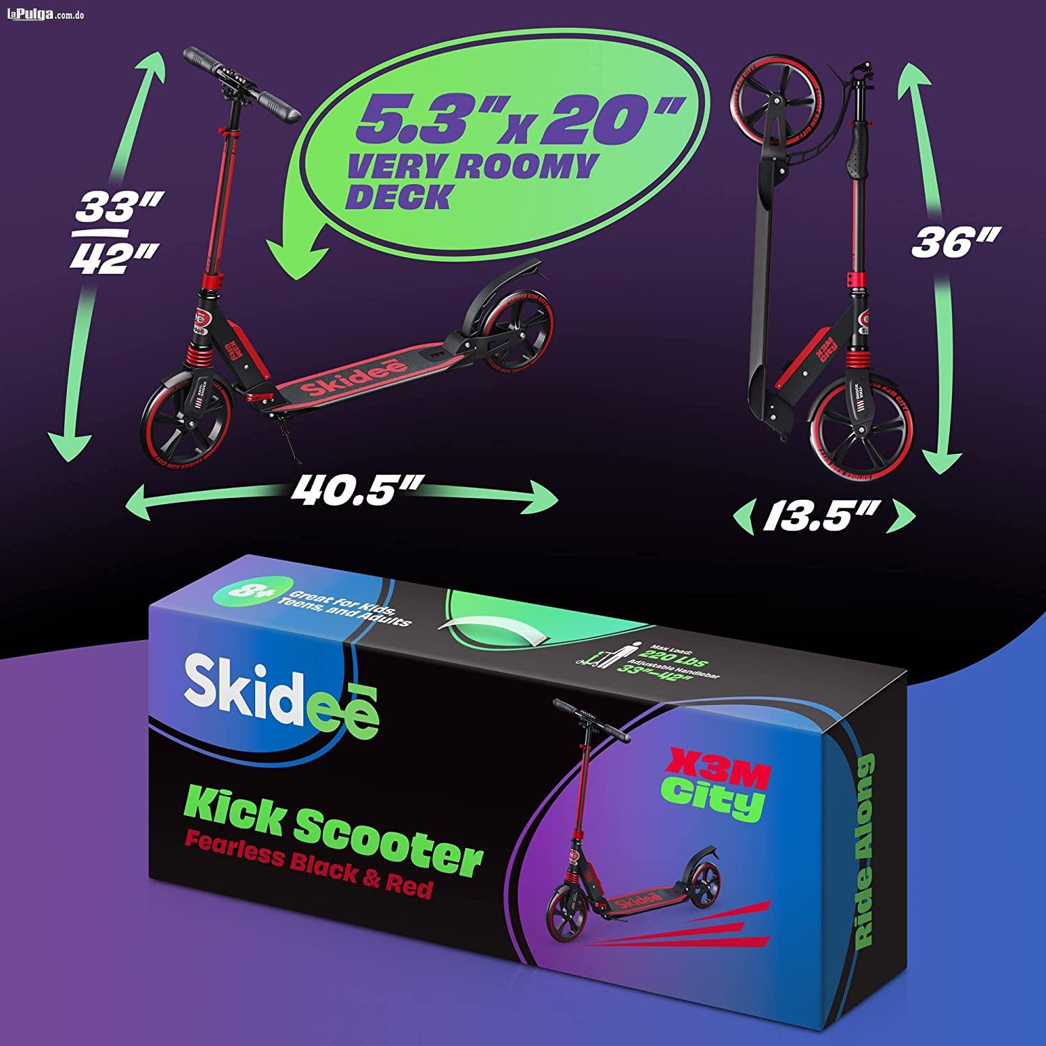 Skidee X3M City Scooter Patineta para Jovenes y Adultos hasta 220 Lb Foto 7124041-2.jpg