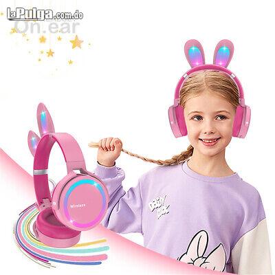 Auriculares inalámbricos con Orejas de conejo para niñas audifonos t Foto 7135930-3.jpg