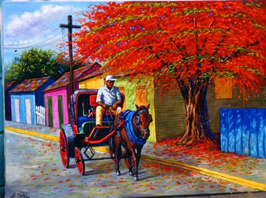 pintor dominicano cuadro costumbrista obra de arte e.vidal Foto 7190721-6.jpg