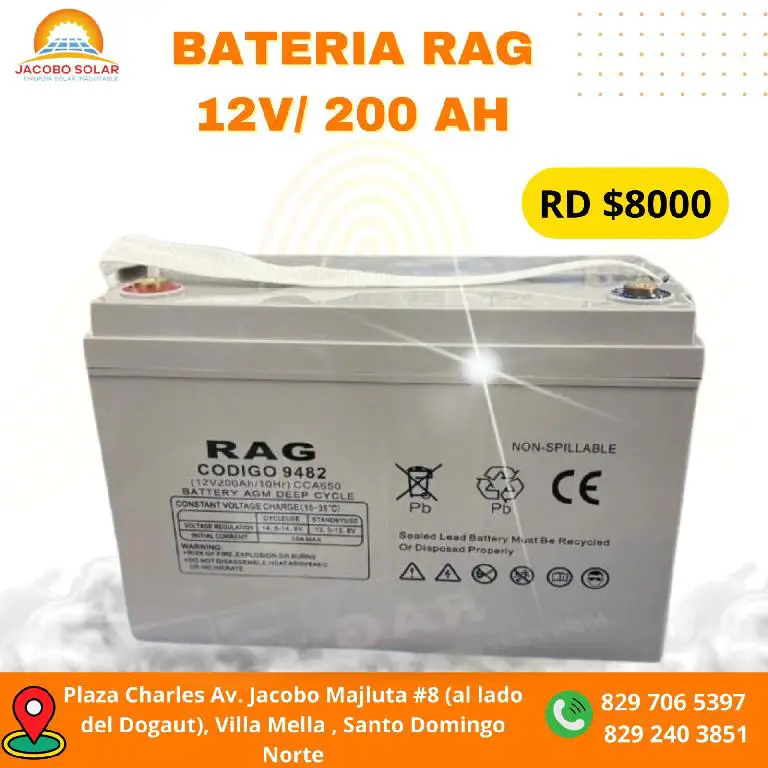 Bateria Rag 12V/200AH Foto 7212252-1.jpg