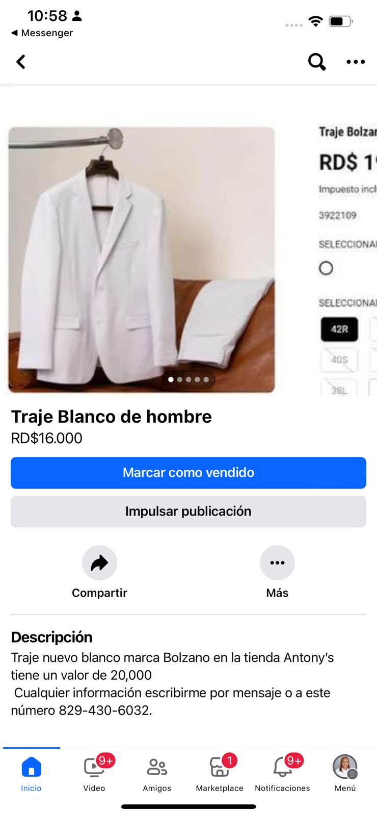 Traje blanco de hombre nuevo Foto 7226564-6.jpg