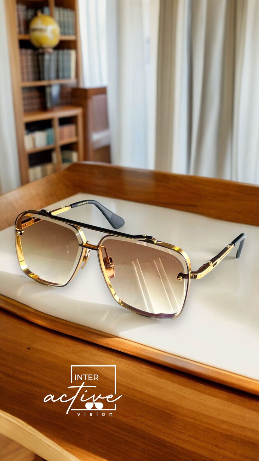 Lente DITA Mach-Six Dorado Cristan Marron Claro  Foto 7235540-6.jpg
