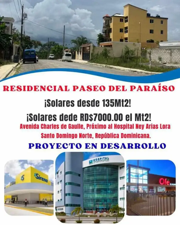 Proyecto Nuevo de Solares! Prox al Ney Arias Lora y Av C de Gaulle des Foto 7237694-5.jpg