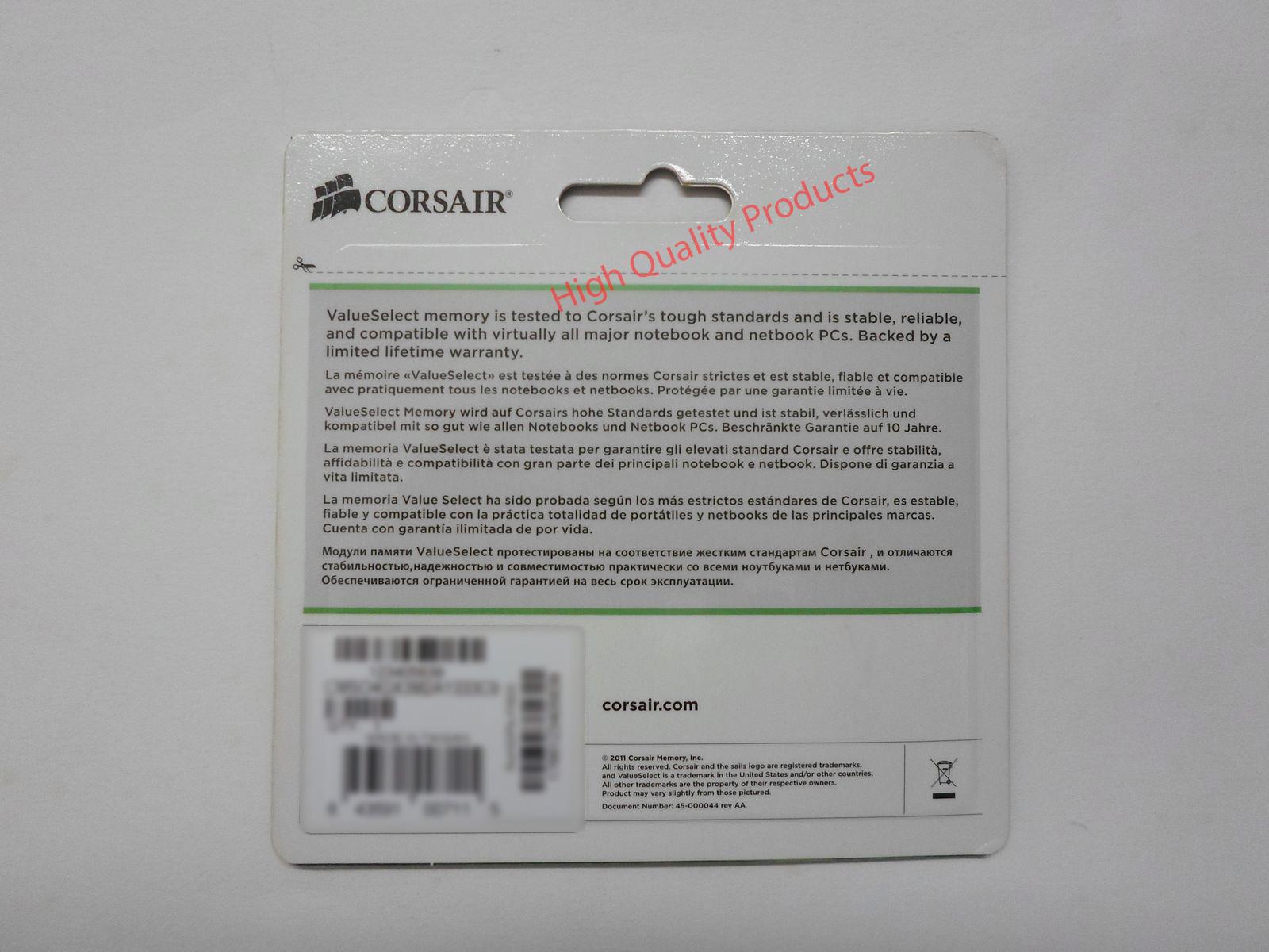 -----Memorias CORSAIR Value Select 4GB2x2GB DDR3 1333mhz Laptop Foto 7266623-3.jpg