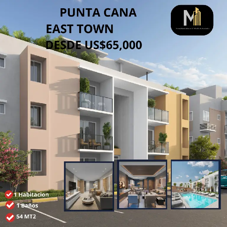 Vendo apartamentos en el Residencial EAST TOWN PUNTA CANA Foto 7276354-1.jpg