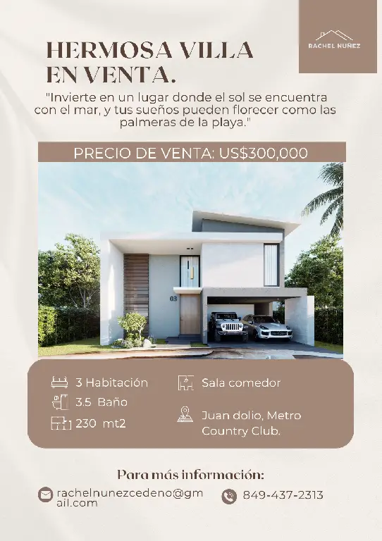 Villa de 3 Habitaciones en Venta en Juan Dolio. Foto 7276782-2.jpg