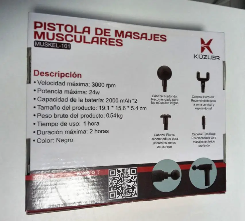 Equipo Profesional Masaje Muscular 22 velocidades recargable.  Foto 7276805-2.jpg