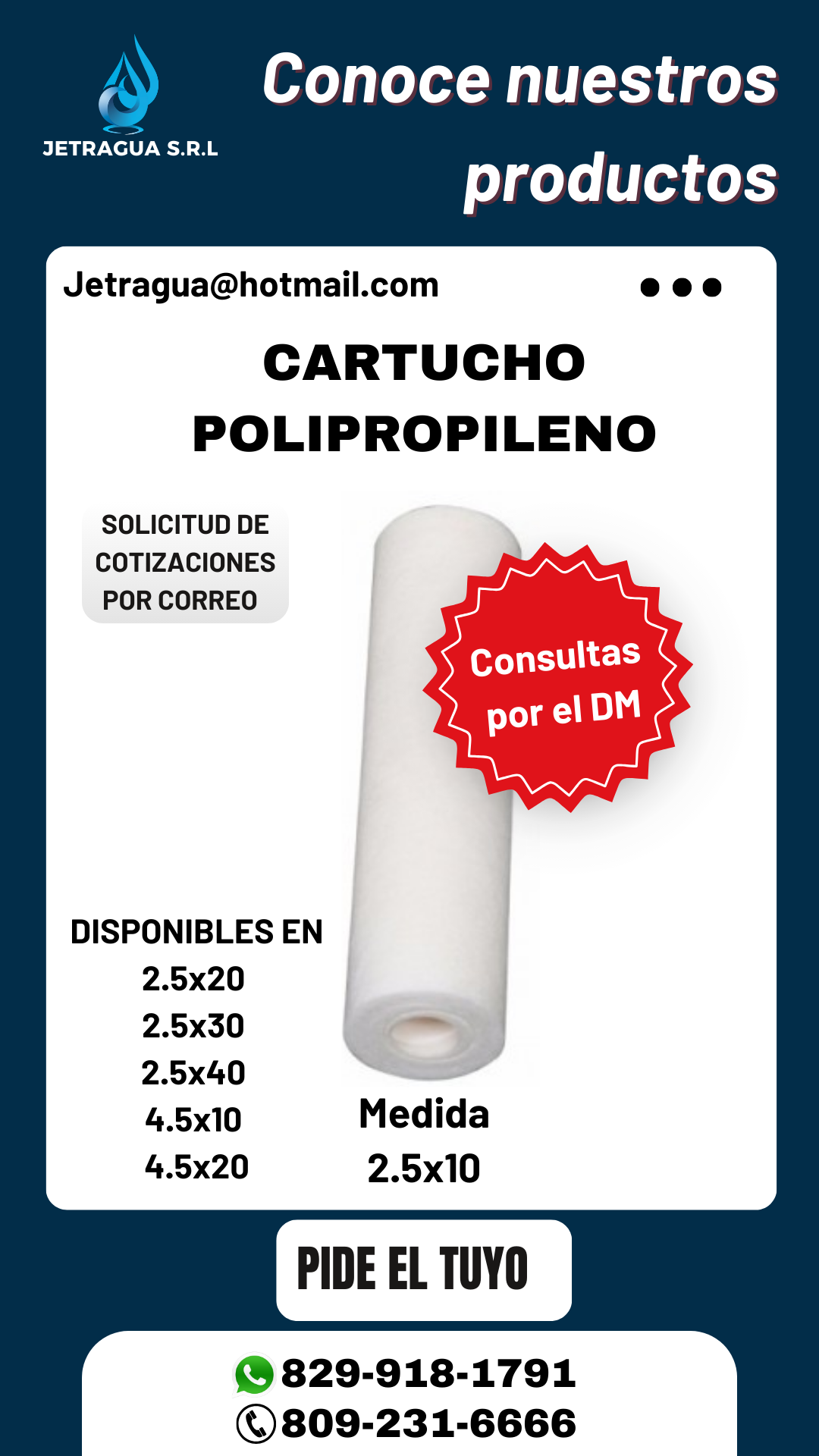 Cartucho de polipropileno  Foto 7276929-1.jpg