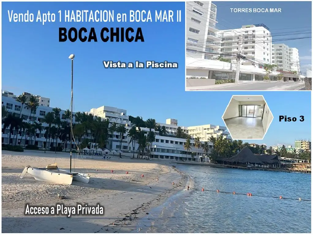 VENDO APTO 1 HAB. PISO 3 TORRE BOCA DEL MAR III BOCA CHICA VISTA  A LA Foto 7277551-1.jpg