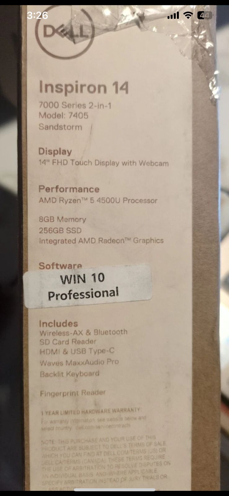 Dell Inspiron 14 touch SSD256gb 8gbram 1m garantia Foto 7278236-5.jpg