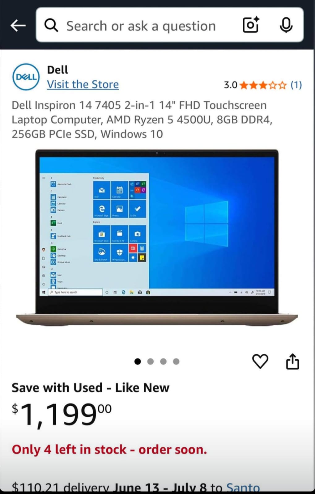 Dell Inspiron 14 touch SSD256gb 8gbram 1m garantia Foto 7278236-6.jpg
