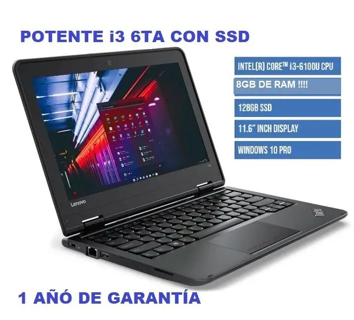 LAPTOP LENOVO THINKPAD 11E 11.6 PG i3 6TA 128 SSD Y 8GB RAM 9000 Foto 7278428-1.jpg
