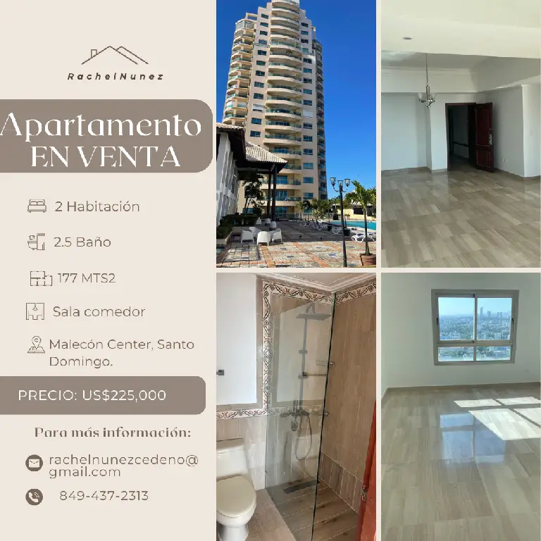 Apartamento de 2 Habitaciones en Venta en el Malecon. Foto 7278750-1.jpg